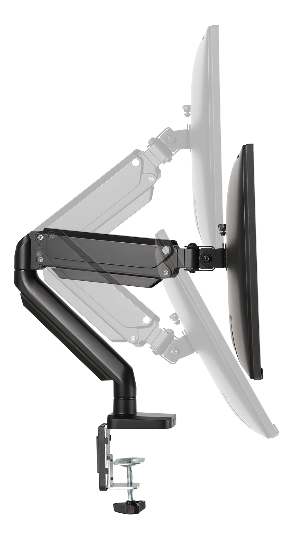 Deltaco Office Premium monitor arm med gasfjäder, 17"-32", svart - 3