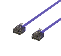 Deltaco U/UTP Cat6a patchkabel platt, 5m, lila