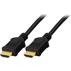 Deltaco HDMI-kabel, guldpläterade kontakter, 1m, 4K, 3D, svart
