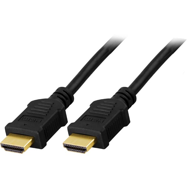 Deltaco HDMI-kabel, guldpläterade kontakter, 2m, 4K, 3D, svart - 2