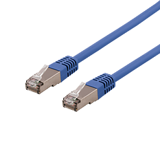 Deltaco S/FTP Cat6 patchkabel, 7m, blå