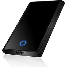 ICY BOX externt kabinett för 1x2,5" SATA-hårddisk, USB 3.0, aluminium, svart