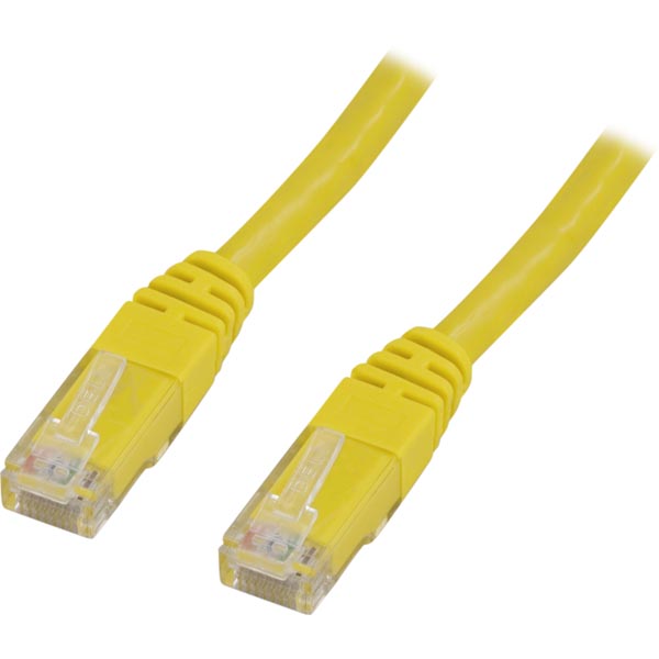 Deltaco UTP Cat6 patchkabel 1m, gul