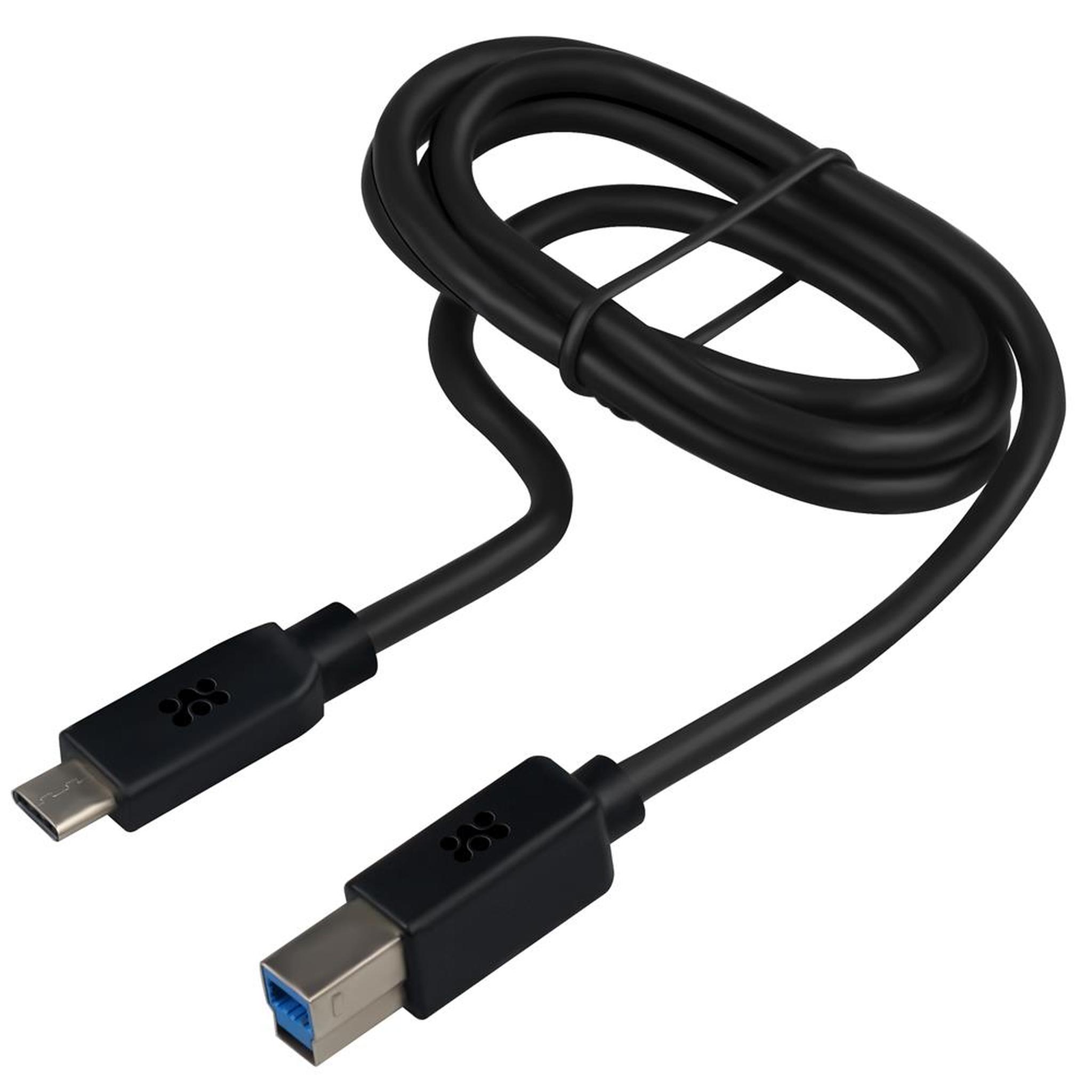 Promate uniLink-CB - USB 3.1 Typ C ha - Typ B ha kabel, gen 1, 60W, 5Gbps, 1m, svart