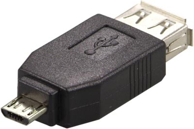 Deltaco USB-adapter Typ A ho - Typ Micro B ha, svart  - 2