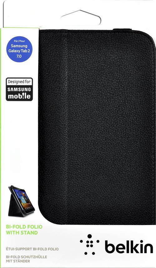 Belkin Bi-Fold, fodral av konstläder för Samsung Galaxy Tab 2 7.0, svart - 2