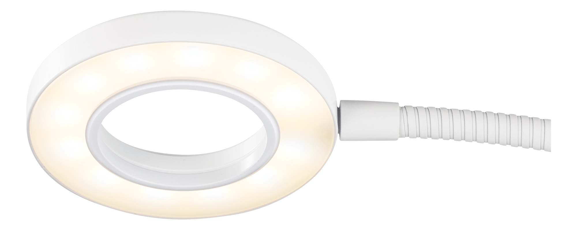 Deltaco 3-IN-1 Selfie Ring Lampa med smartphone och mikrofonhållare, vit - 6