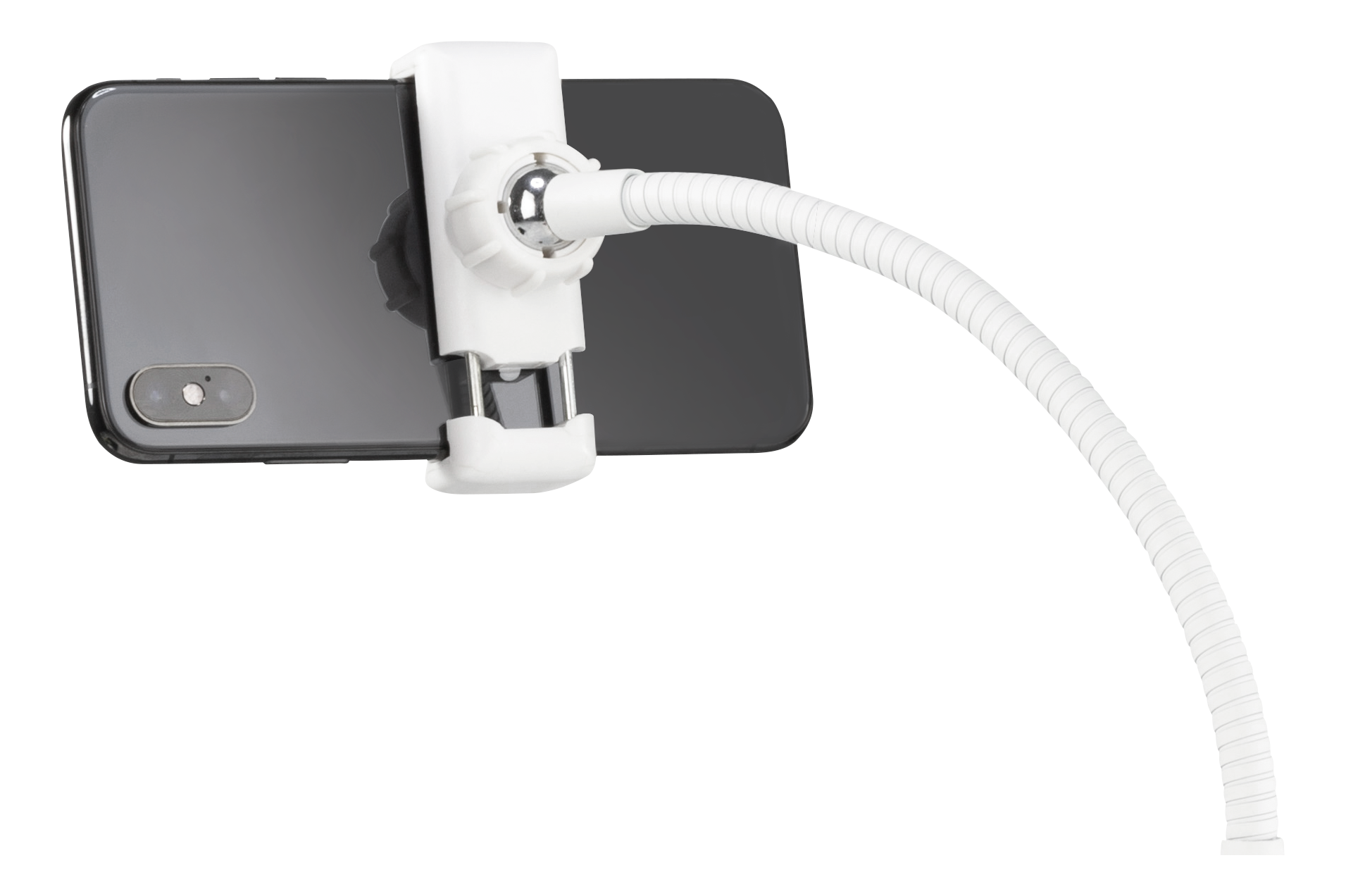 Deltaco 3-IN-1 Selfie Ring Lampa med smartphone och mikrofonhållare, vit - 5