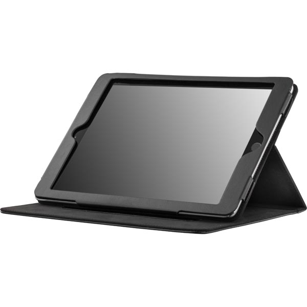 Deltaco fodral för iPad Air 2, kreditkortshållare, automatisk vila/väckning, stödfunktion, magnetlåsning, svart - 4