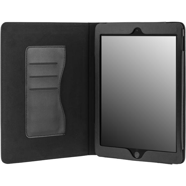 Deltaco fodral för iPad Air 2, kreditkortshållare, automatisk vila/väckning, stödfunktion, magnetlåsning, svart - 3