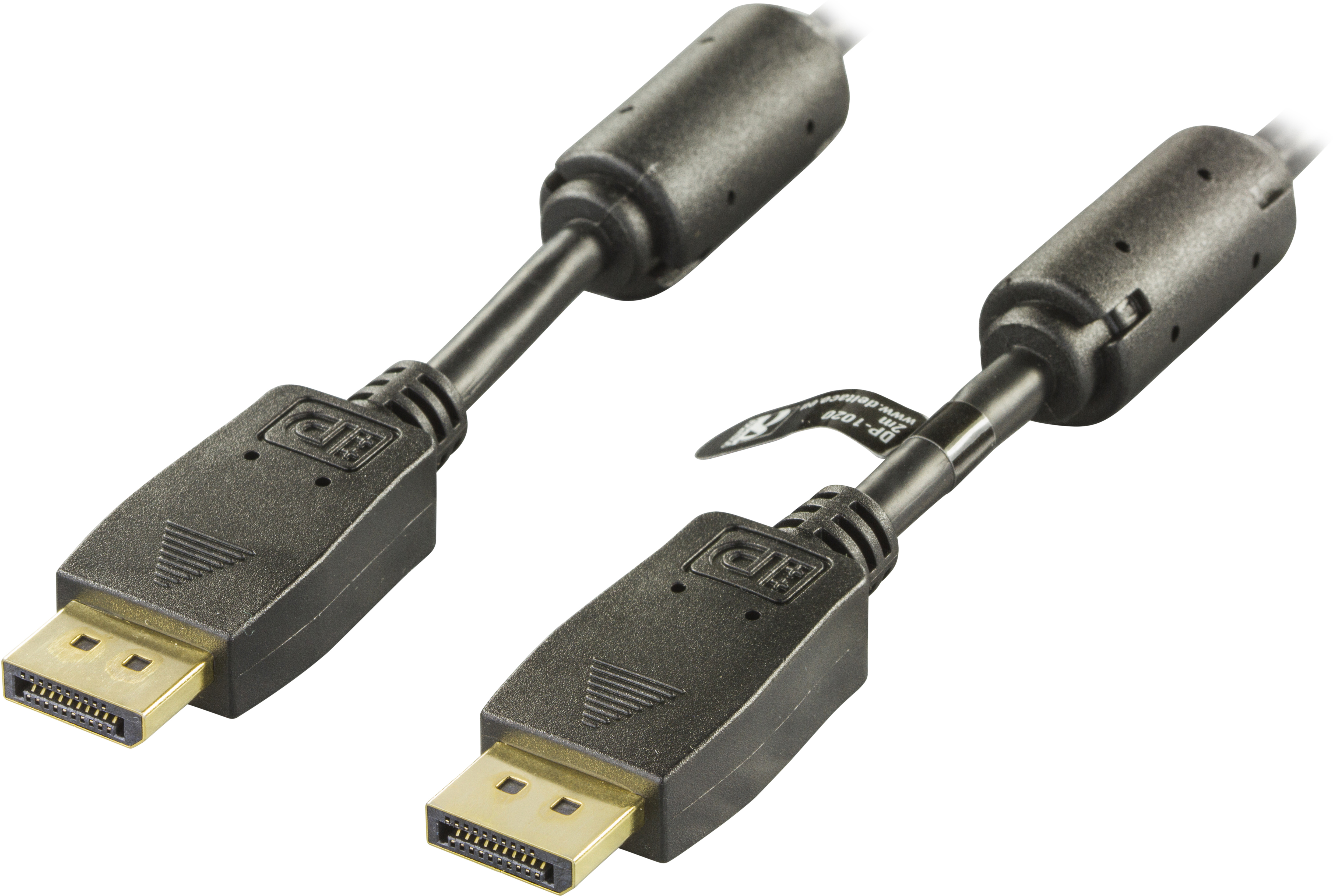 Deltaco DisplayPort monitorkabel, 60Hz, 21,6 Gb/s, 1m, svart - 2