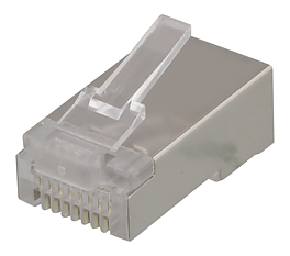 Deltaco RJ45 kontaktdon för patchkabel, Cat5e, skärmad, 20-pack
