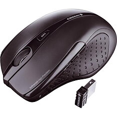 CHERRY MW3000, trådlös optisk mus, 4-knappar+scroll, USB, svart
