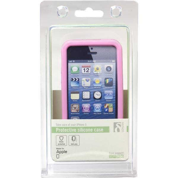 Deltaco sillikonskal till iPhone 5, rosa - 2