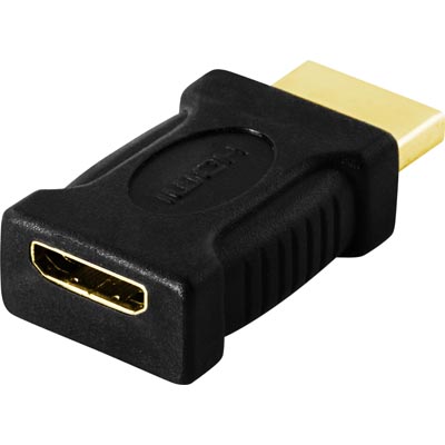 Deltaco HDMI-adapter, mini HDMI till HDMI - 2