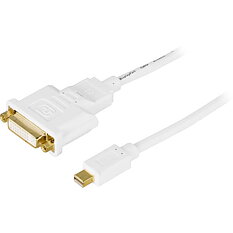 Deltaco mini DisplayPort till DVI-D Single Link monitorkabel, 3m, vit