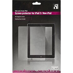 DELTACO transparent skärmskydd till iPad 2 och iPad 3, yta som motverkar fingeravtryck