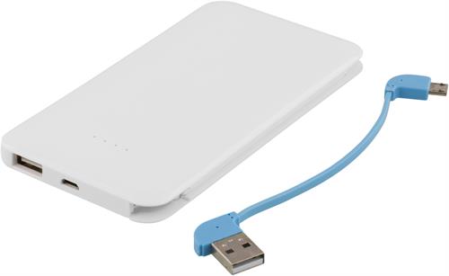 STREETZ Powerbank, 5000mAh, Li-Ion, USB 5V 1A, vit - 3