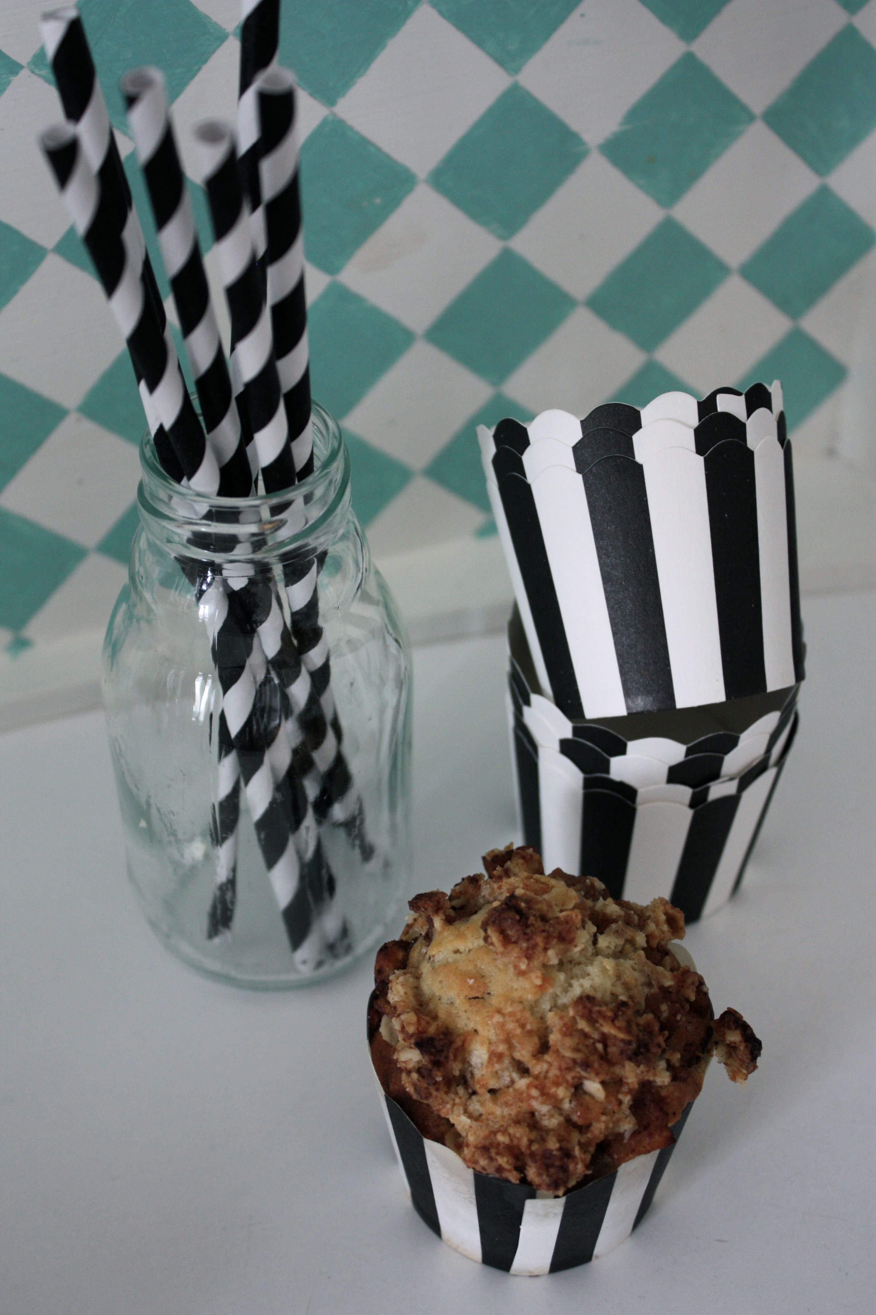 Muffinsformar, randiga svarta