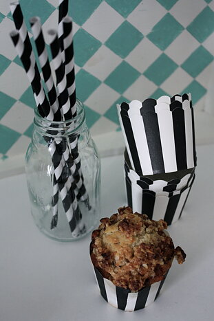 Muffinsformar, randiga svarta