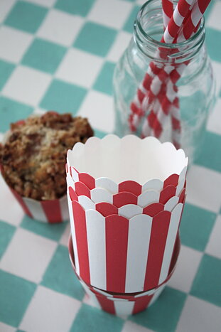 Muffinsformar, röda