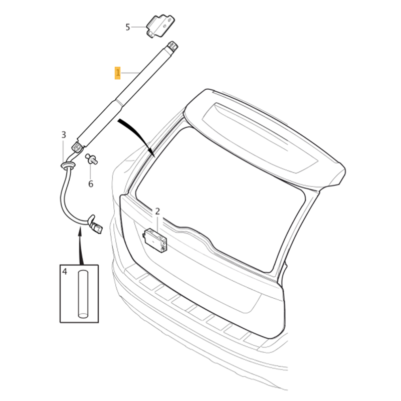 Lift support, tailgate - 2