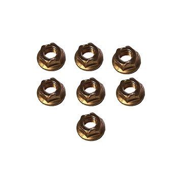 Exhaust nuts M8FL CU (7pcs)