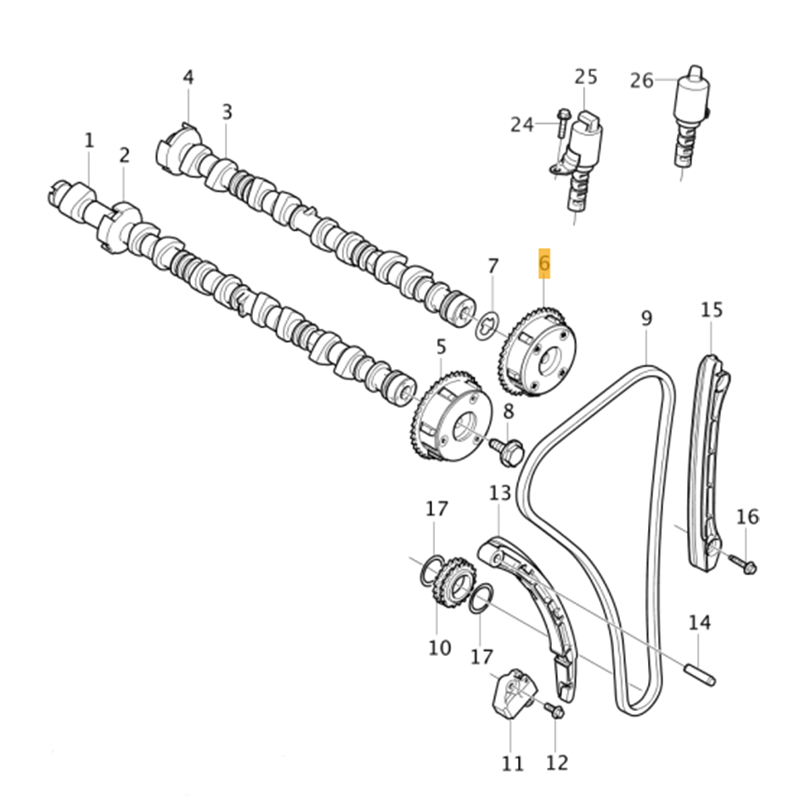 Camshaft gear intake - 2