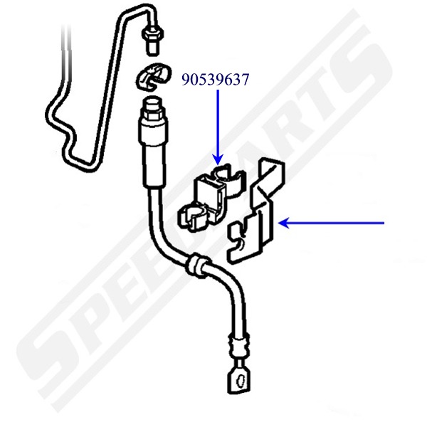 Bracket brake line 9-3 (15) - 3