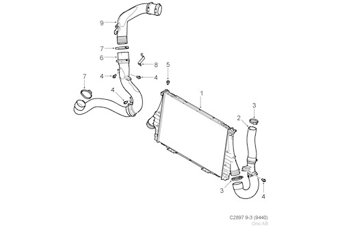 Hose I/C > Damper 9-3 B284