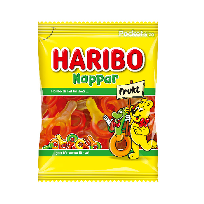 FRUKTNAPPAR 80 G PÅSE