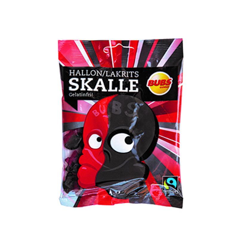 RASPBERRY/LICORICE SKULL JELLY 90G