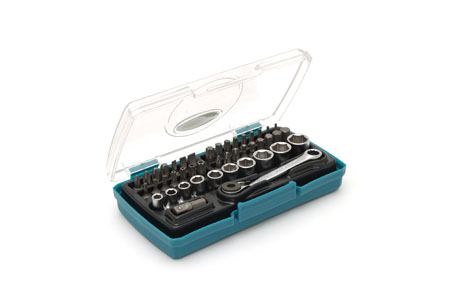 Socket wrench set 1/4 "mm
