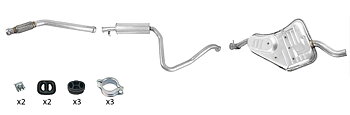 Avgassystem standard