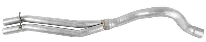 Exhaust pipe at the rear