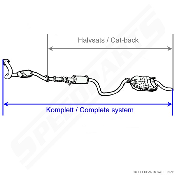 3" Sport exhaust cat back 2 muffler - 2