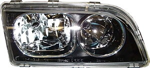 Headlamp black base Volvo S40, V40 01-04, right