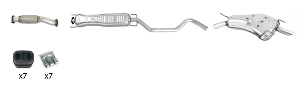 Avgassystem standard