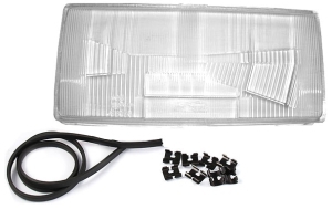 Headlamp glass left Volvo 740 1984-1989