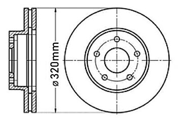 Ventilerad bromssats 320mm