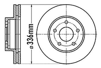 Ventilerad bromssats 336mm