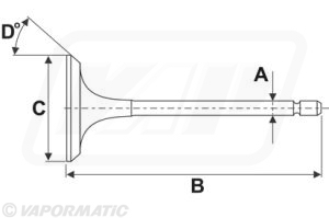 Avgasventil std 45°  31431271 - 2