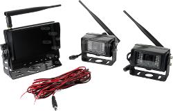 Backkamera 7 med två kameror med belysning och ljud