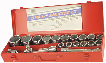 Hylsnyckel-sats 3/4  19mm-   16 st   6-kanthylsor:
