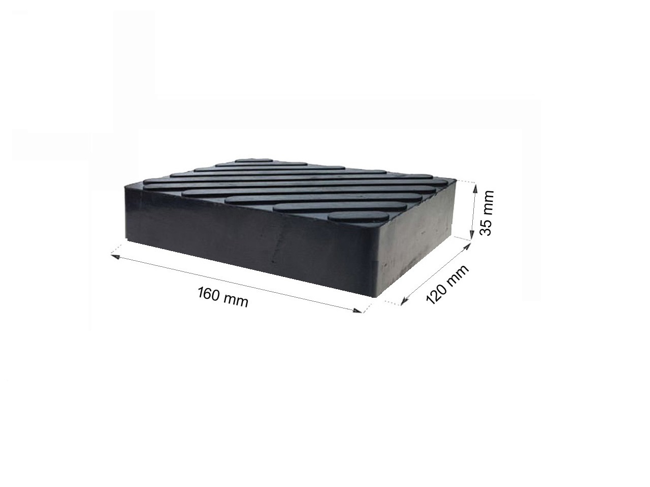 Gummi kloss 160x120x35 (P19) - 2