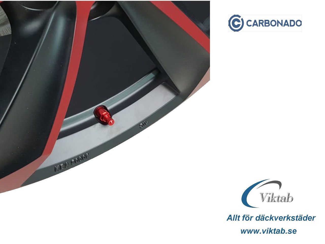 Metallventil X-1 MS525AL Röd – Carbonado aluminiumventil - 3