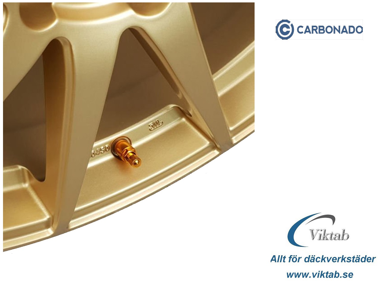 Metallventil X-1 MS525AL Guld – Carbonado aluminiumventil - 3