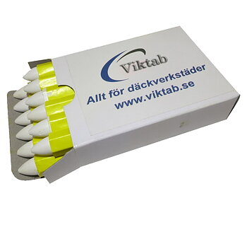 Däck  krita  VIT ( 12st )