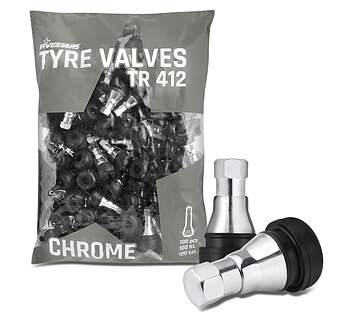 Kromventil TR412 – Aluminiumventil för Bil & MC