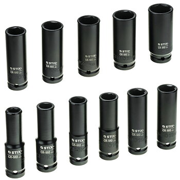 Krafthylsor sats 11 delar 1/2"